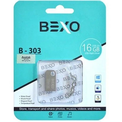 فلش مموری بکسو مدل B-303 ظرفیت ۱۶ گیگابایت با رابط USB 2.0
