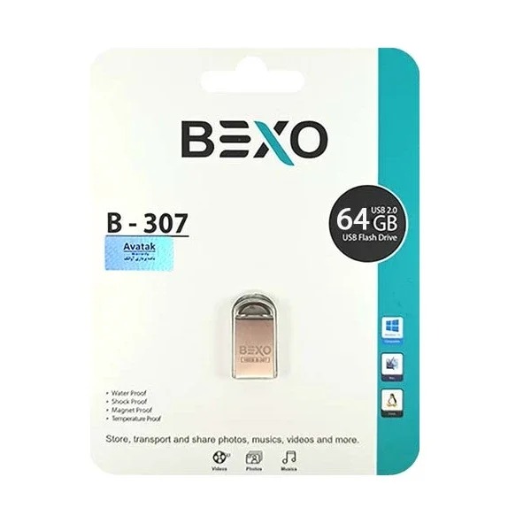 فلش مموری بکسو مدل B-307 ظرفیت 64 گیگابایت با گارنتی