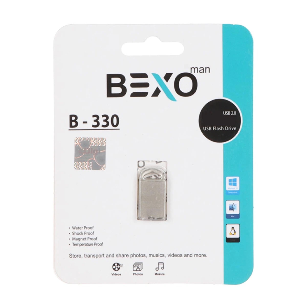 فلش مموری بکسو مدل B-330 ظرفیت 32 گیگابایت با گارنتی